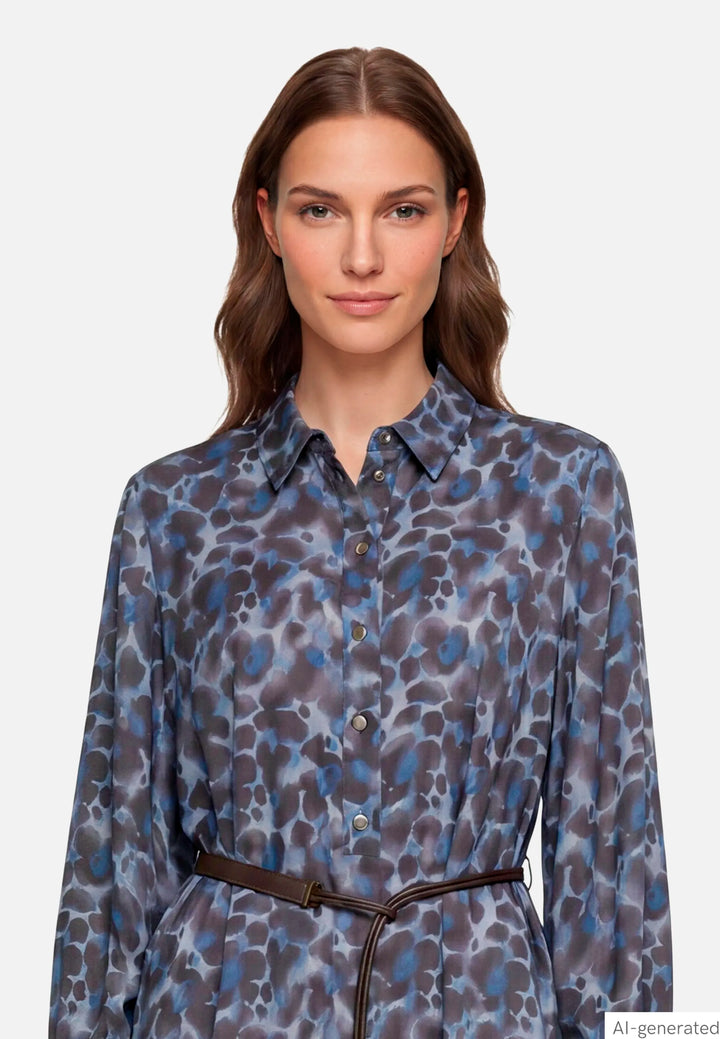 Shirt Dress with Tie Belt