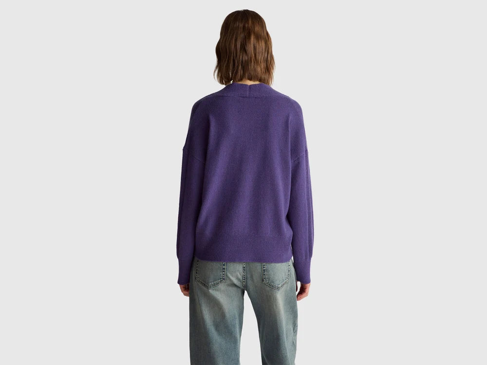 V-Neck Sweater M/L - Violet