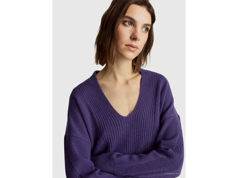 V-Neck Sweater M/L - Violet
