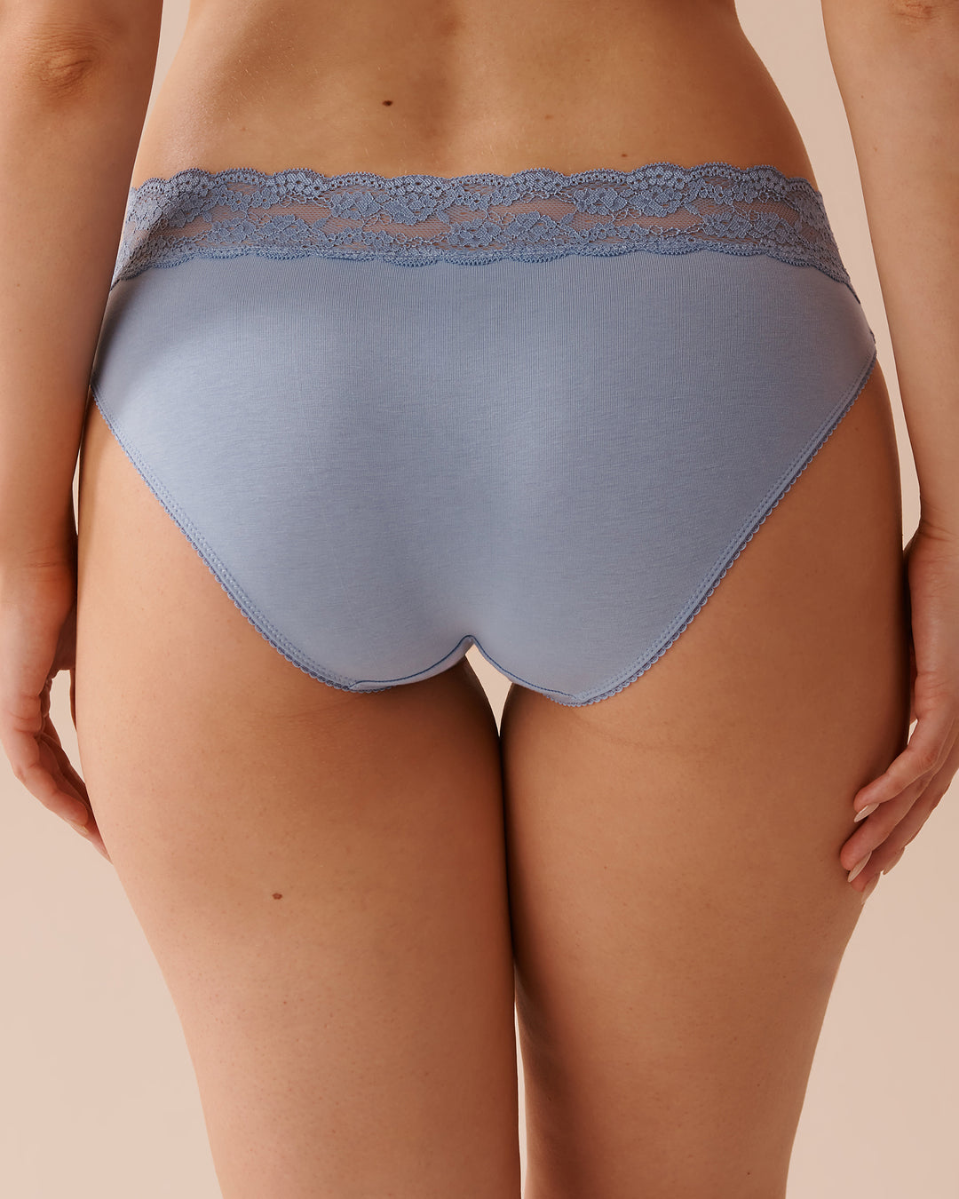 Cotton and Lace Band Bikini Panty - Ditsy Flowers