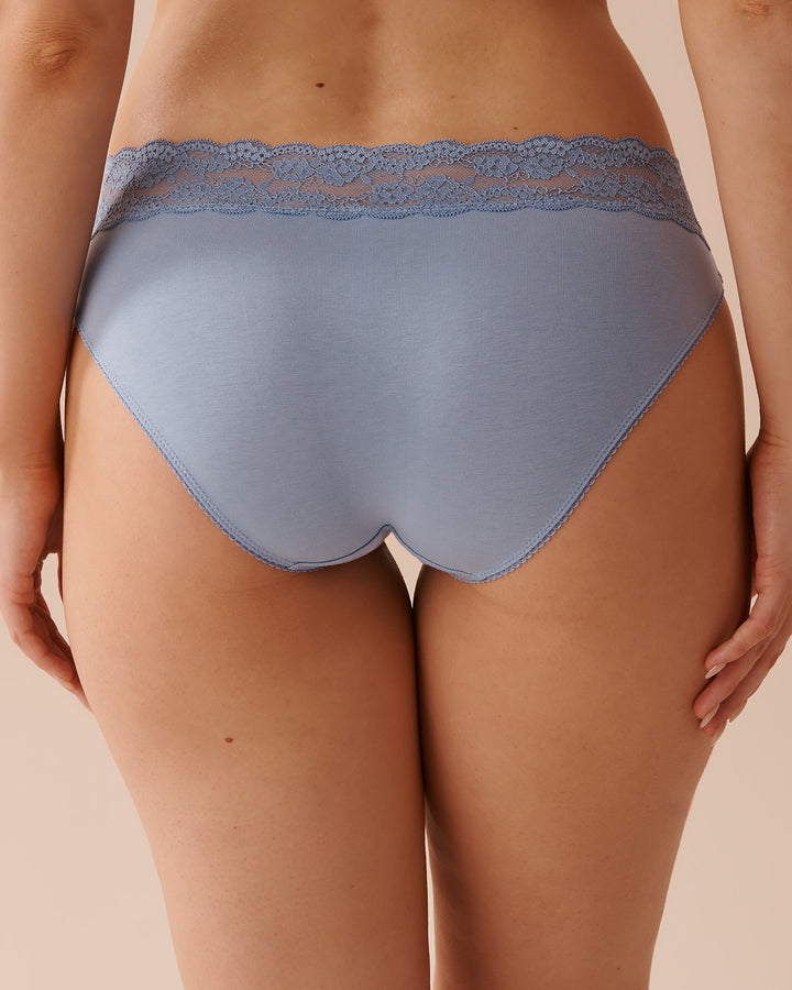 Cotton and Lace Band Bikini Panty - Ditsy Flowers