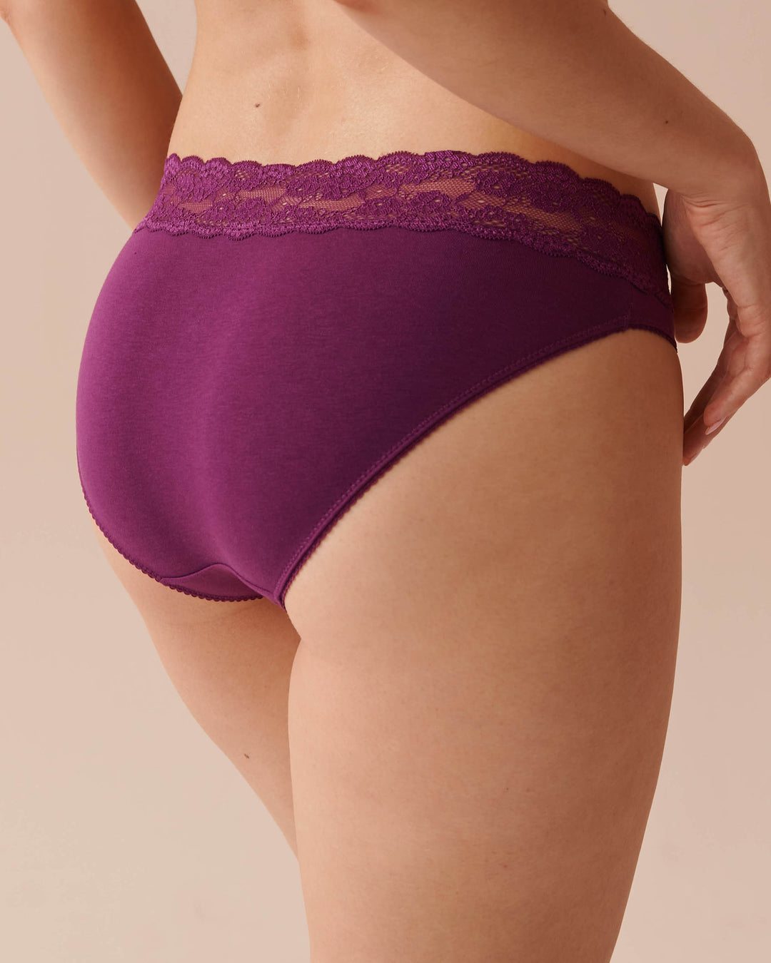 Cotton and Lace Band Bikini Panty - Ditsy Flowers