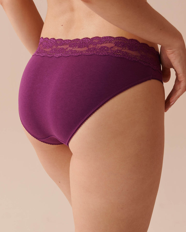 Cotton and Lace Band Bikini Panty - Ditsy Flowers