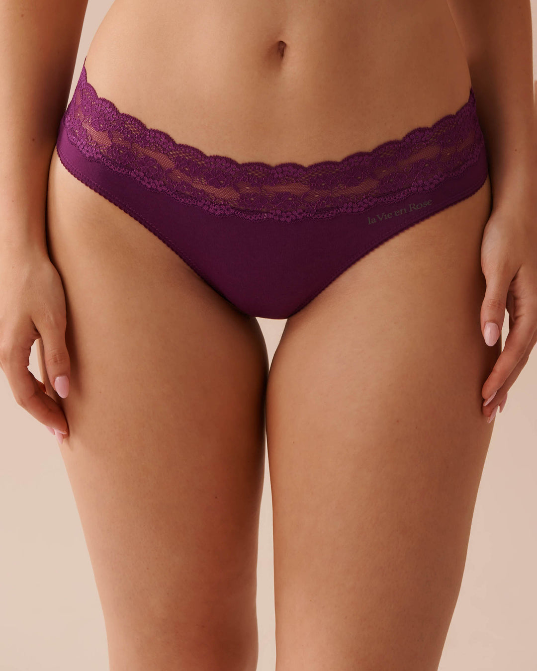 Cotton and Lace Band Bikini Panty - Ditsy Flowers