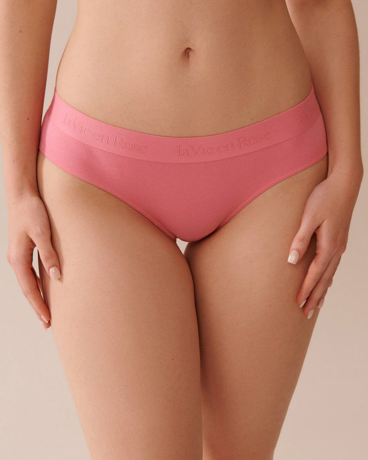 Cotton and Logo Elastic Band Bikini Panty - Blue