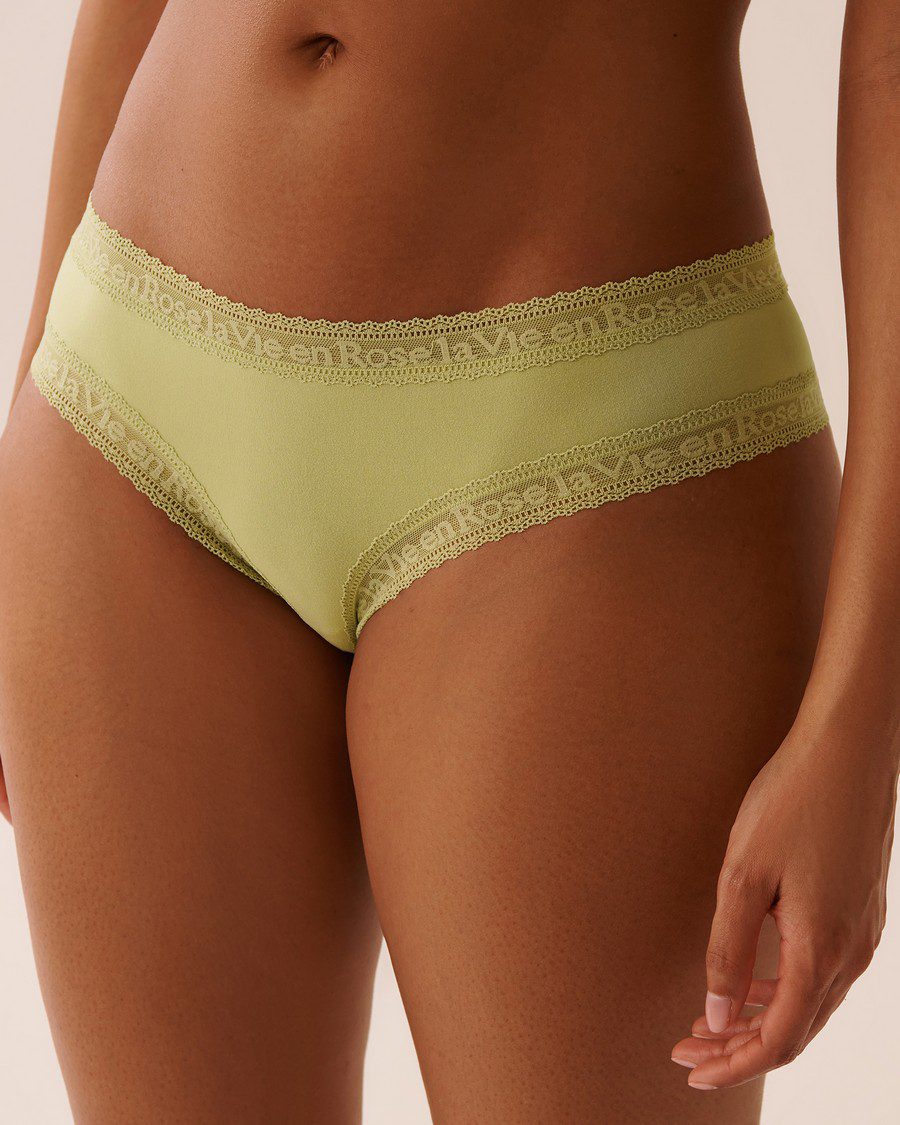 Super Soft Lace Trim Cheeky Panty - Lint