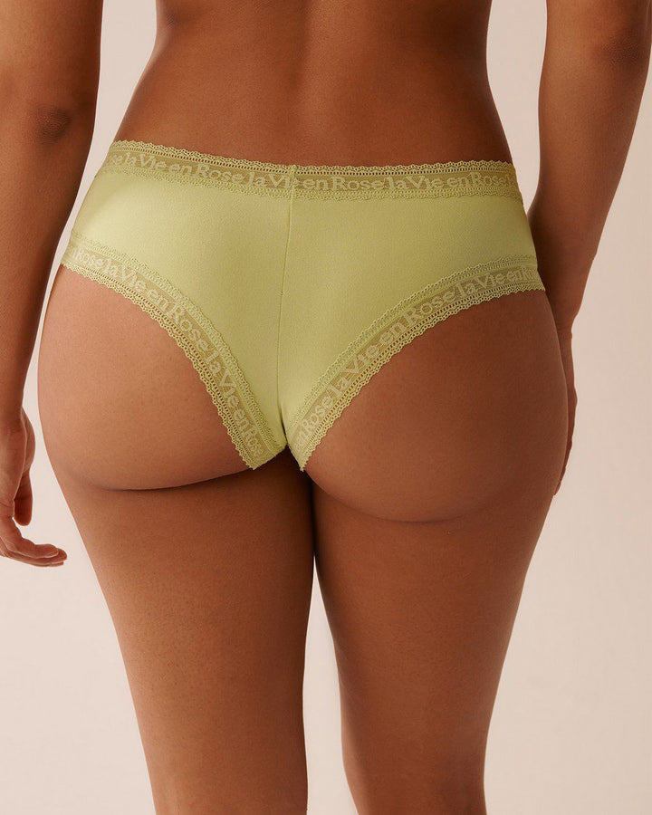 Super Soft Lace Trim Cheeky Panty - Lint