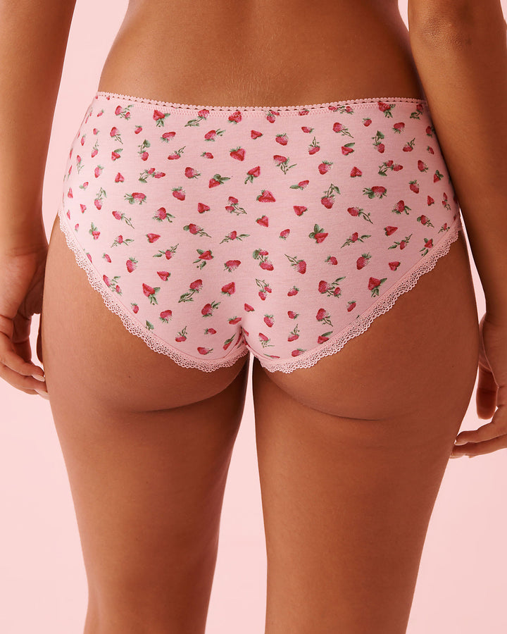 Cotton Lace Trim Hiph - Pink