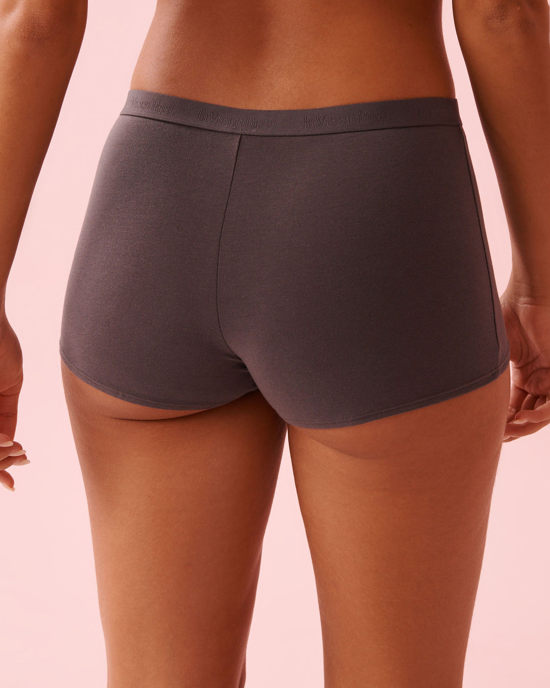 Cotton Elas Band Hw Boyshort - Gray