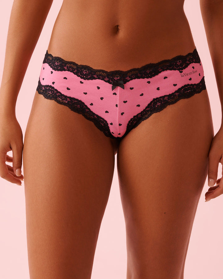 Cotton Lace Det Cheeky - Pink