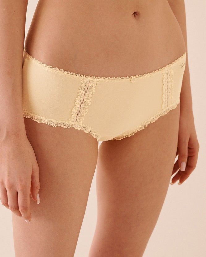 Cotton Lace Trim Hiph - Light Yellow