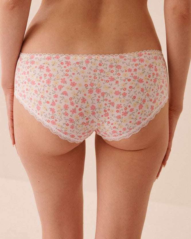 Cotton Lace Trim Hiph - White