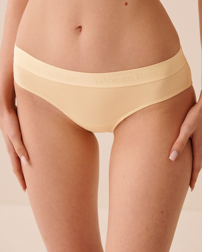 Cotton Elas Band Bikini - Light Yellow