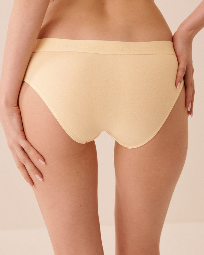 Cotton Elas Band Bikini - Light Yellow