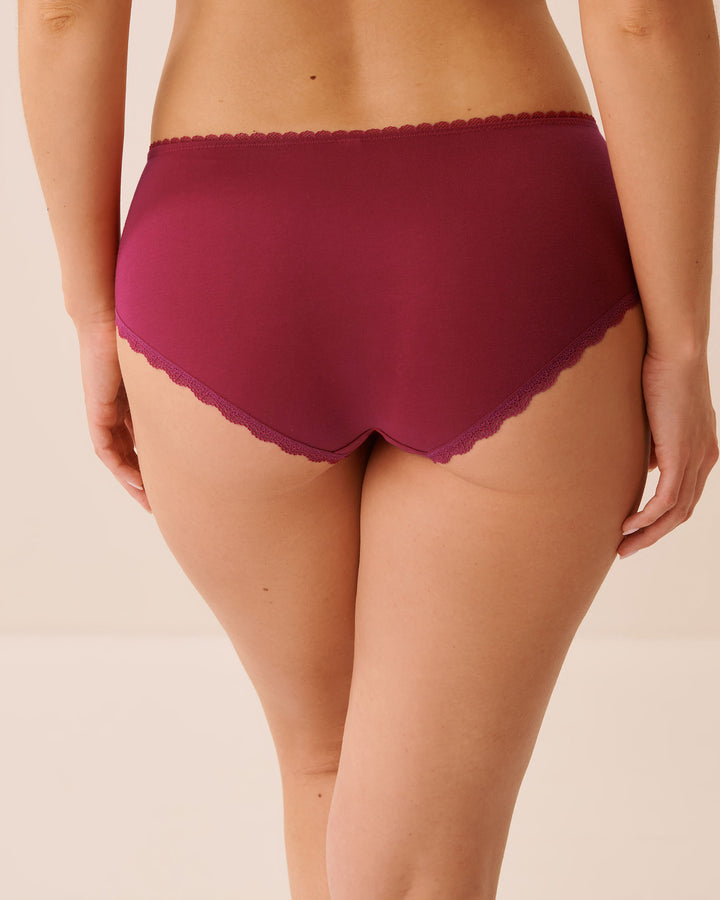 Cotton and Lace Detail Hiphugger Panty