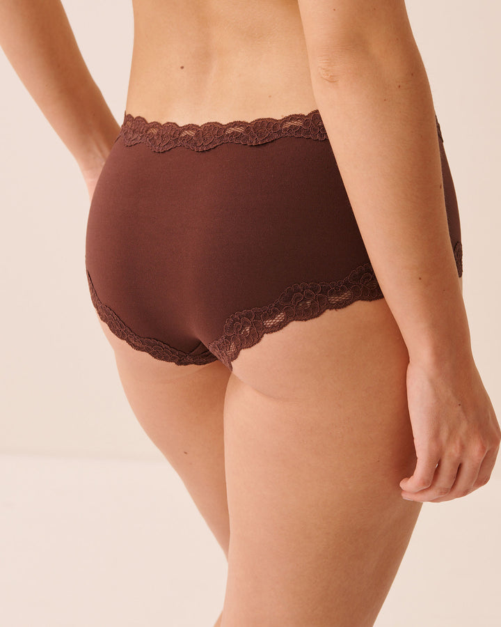 Super Soft Lace Trim Boyshort Panty