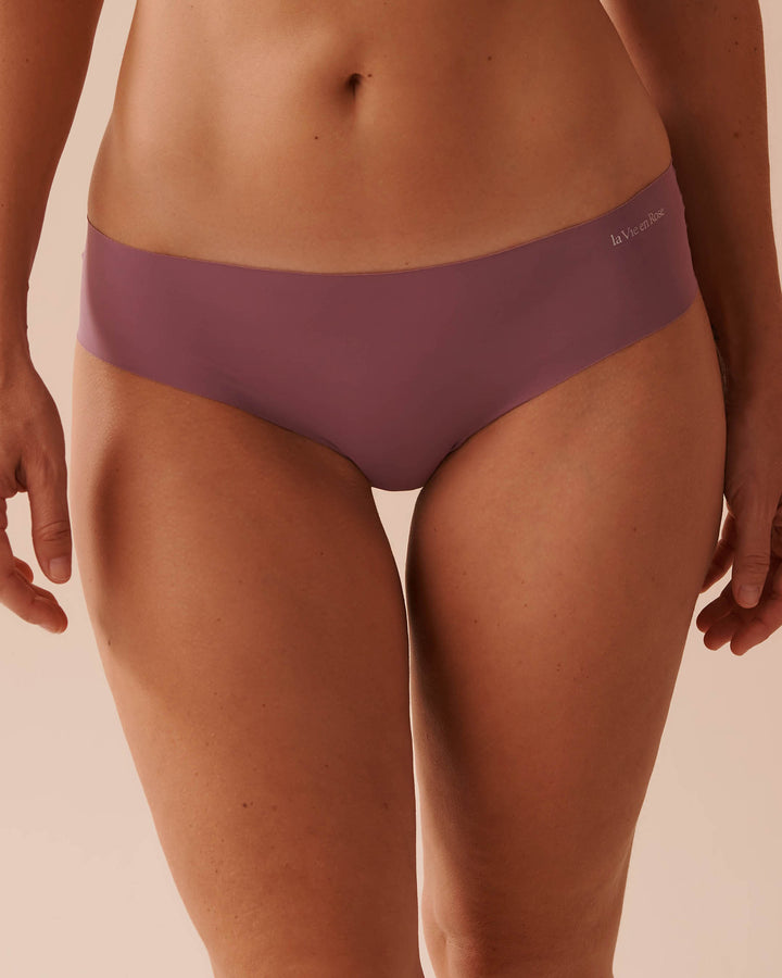 Microfiber and Lace Back Cheeky Panty - China Blue