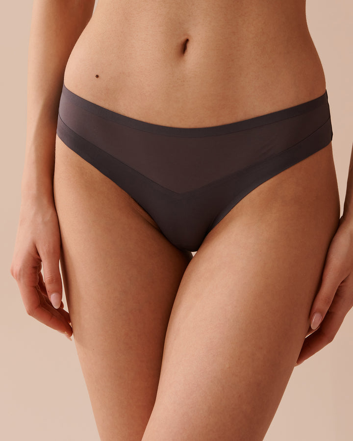 Microfiber and Mesh Bikini Panty - Periscope