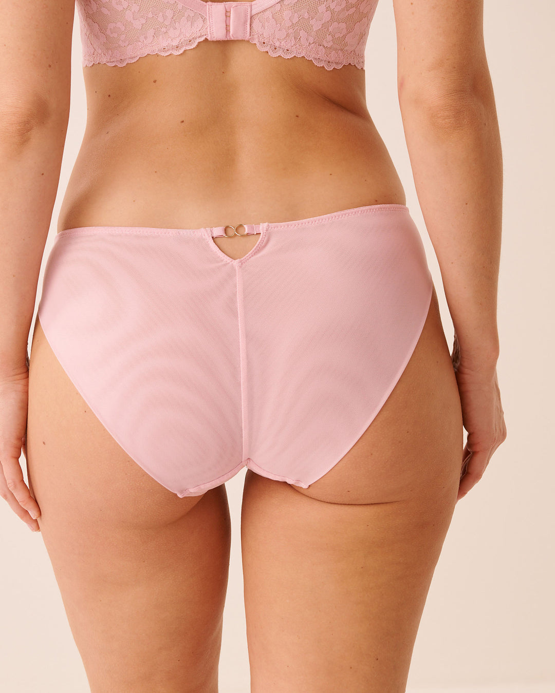 Cut-out Lace &amp; Mesh Bikini Panty