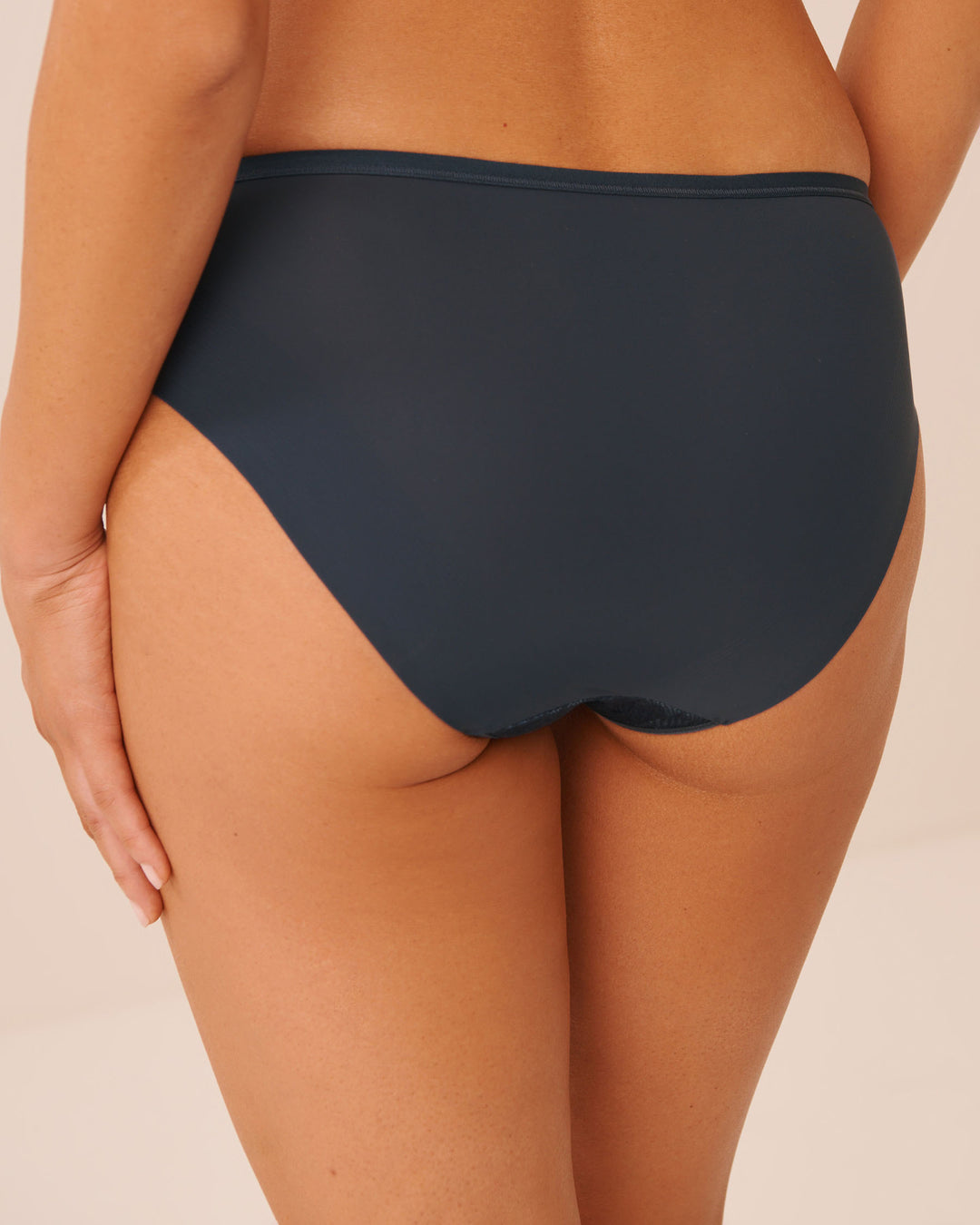 Microfiber and Lace Sleek Back Bikini Panty