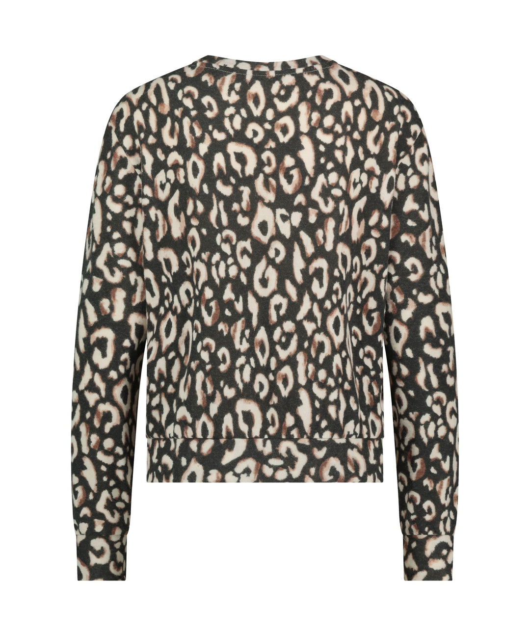 Top LS Brushed Jersey Leopard - Black