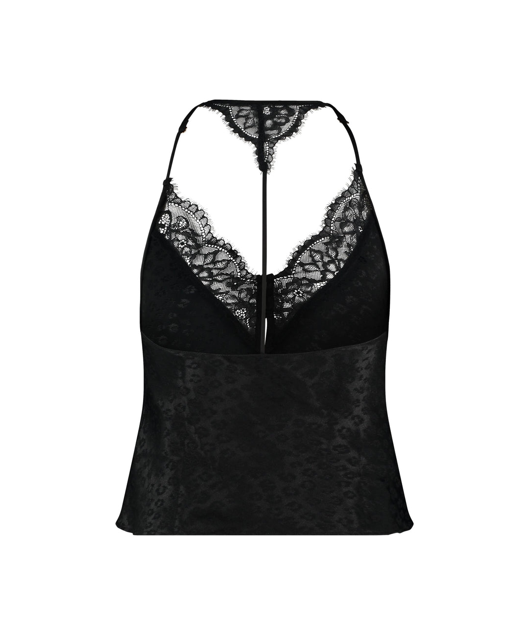 Cami Jacquard Lace Leopard - Black