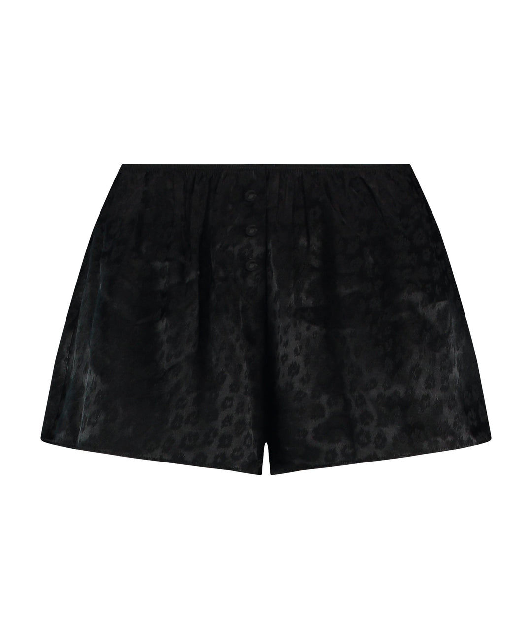 Short Jacquard Lace Leopard - Black