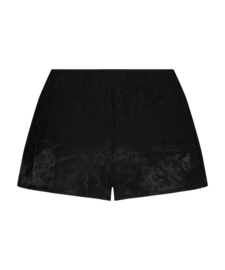 Short Jacquard Lace Leopard - Black