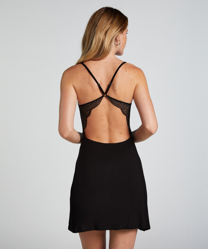SD JERSEY LACE BACK DETAIL - Black