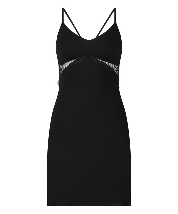 SD JERSEY LACE BACK DETAIL - Black