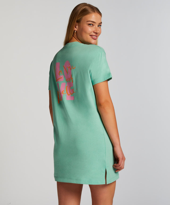 Nightie Boxy R-Neck Vie - Neptune Green