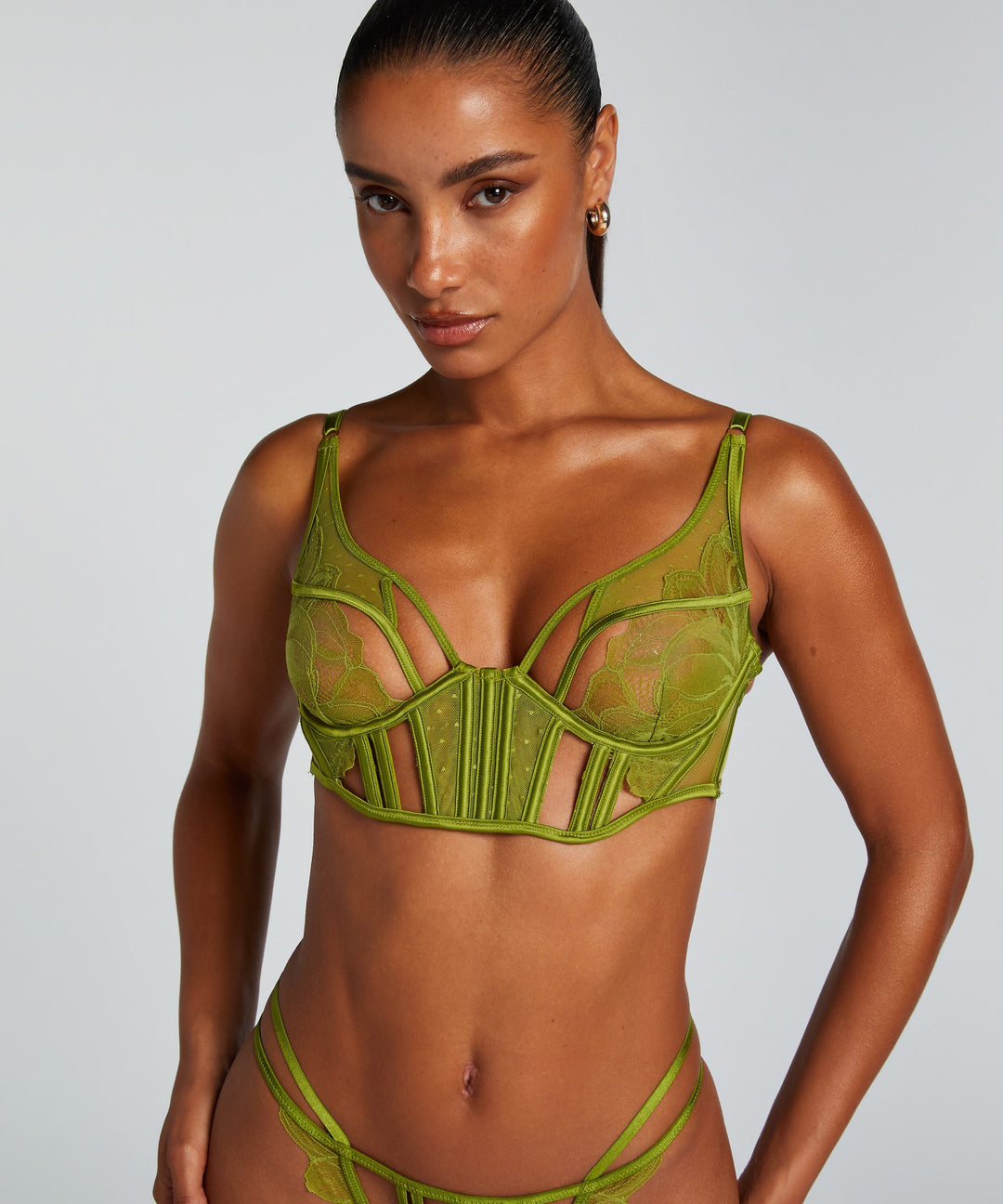 BILLIE PLUNGE UNPADDED LL - Lima Bean Green