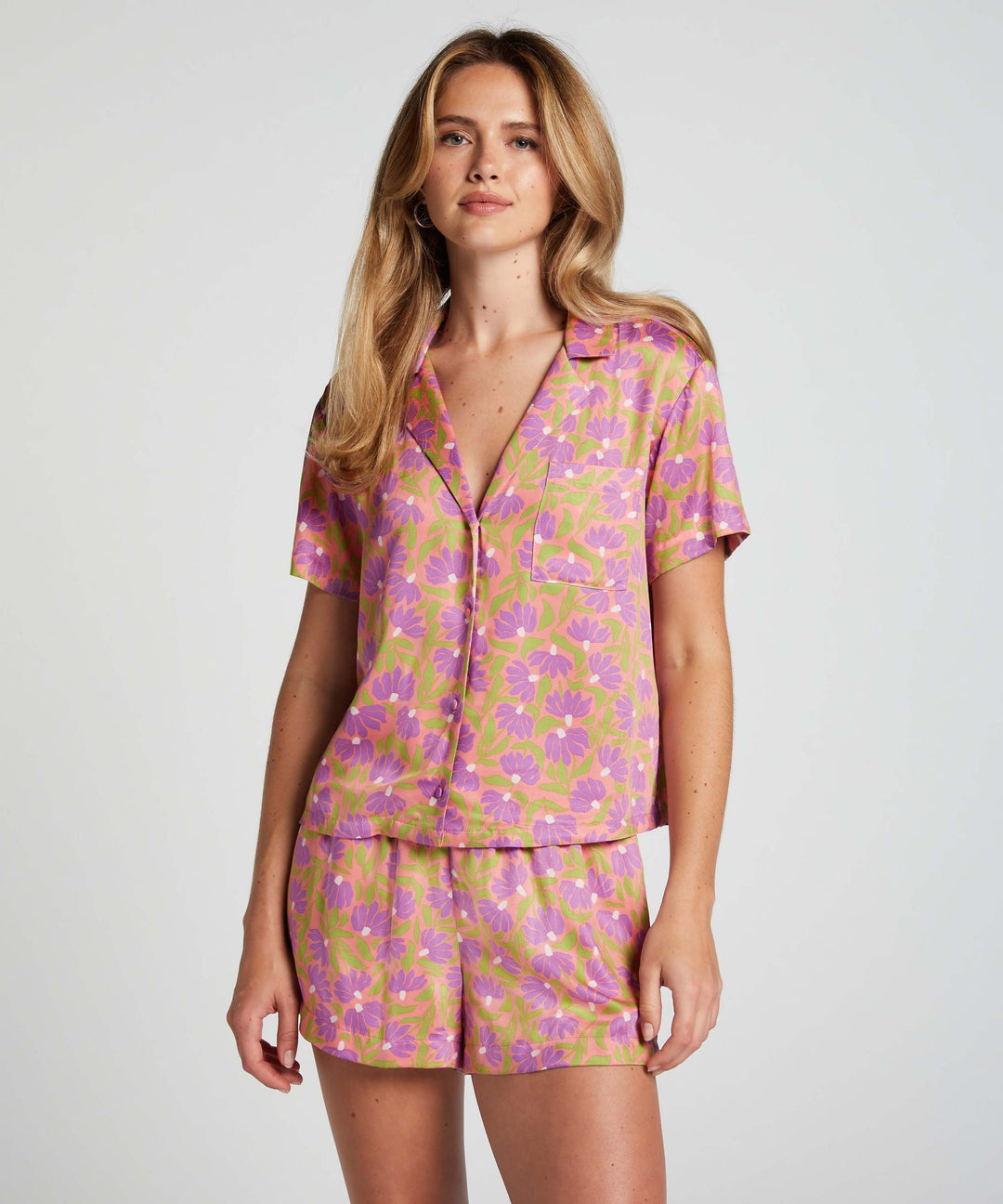 Jacket SS Vis Satin Aloha - Flamingo Pink