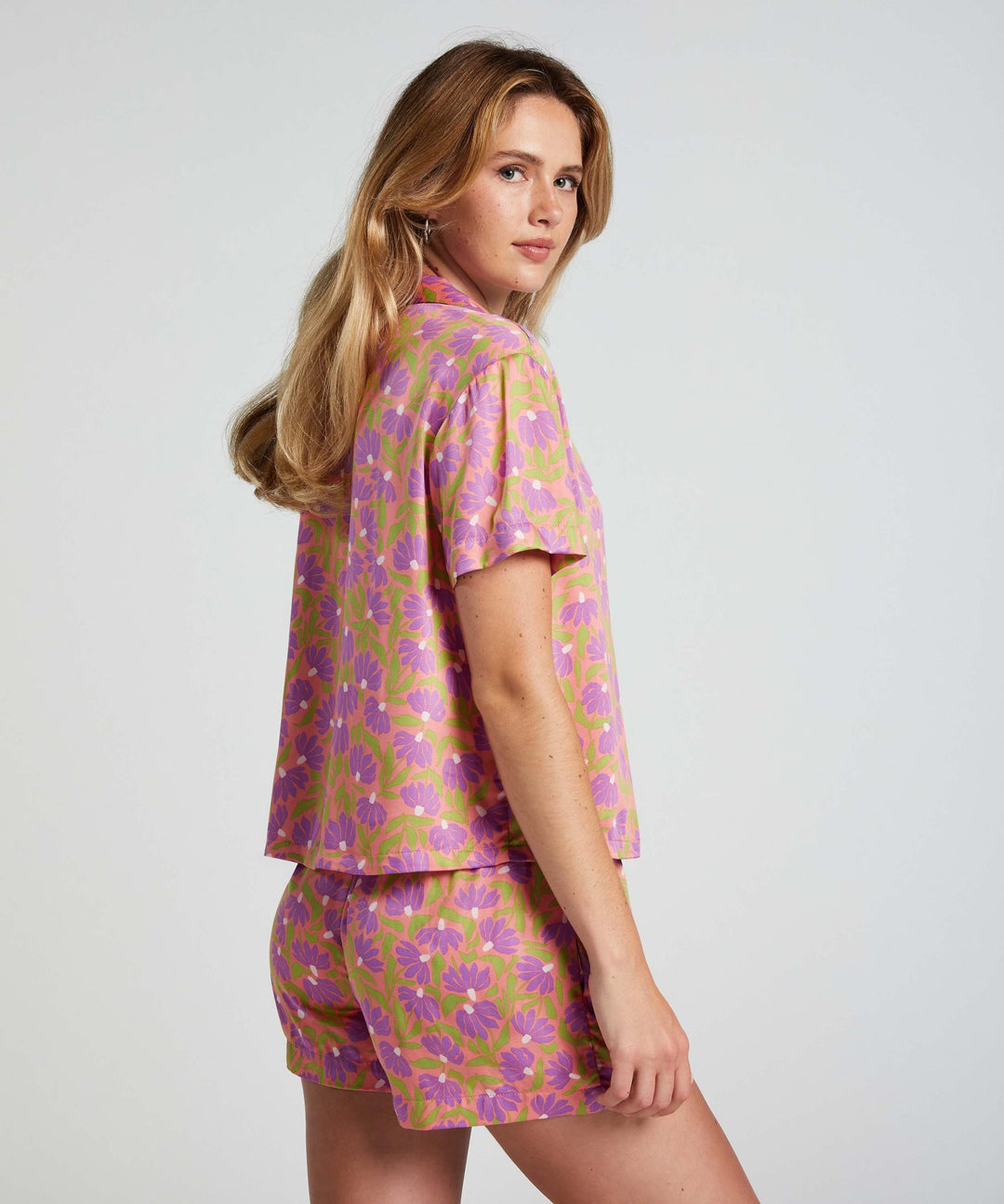 Jacket SS Vis Satin Aloha - Flamingo Pink