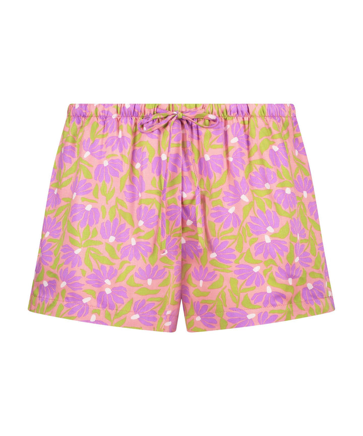 Short Vis Satin Aloha - Flamingo Pink