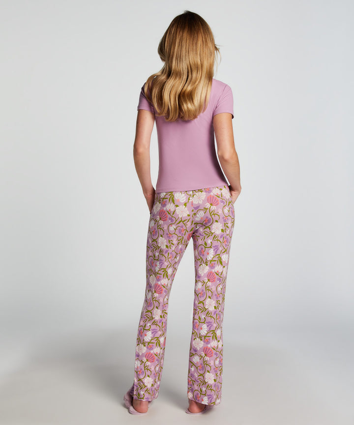 Pant Jersey Str Flower - Lavender Mist