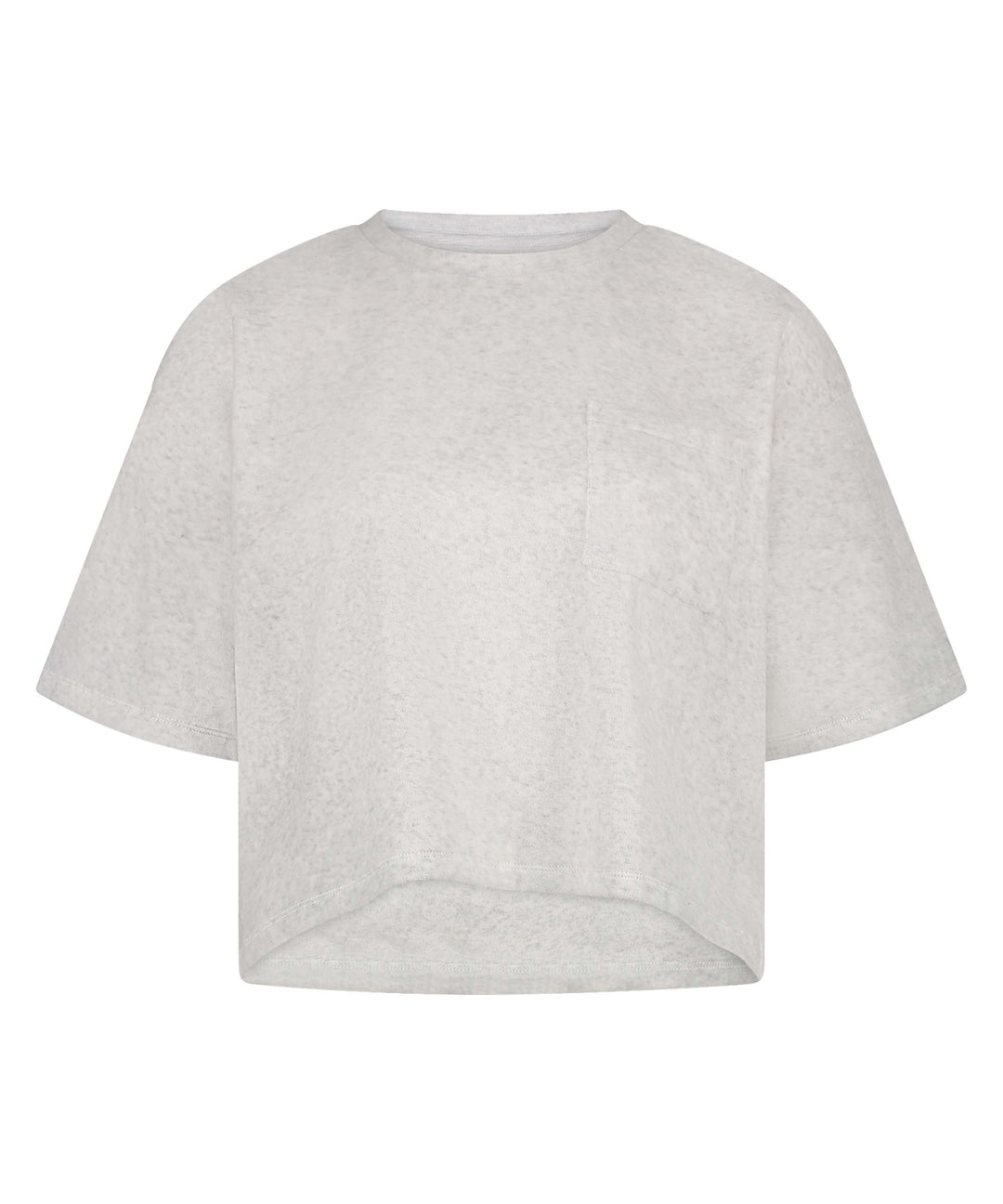 Top SS Cotton Velours - Light Grey Melange