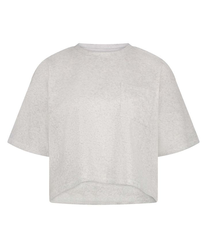 Top SS Cotton Velours - Light Grey Melange