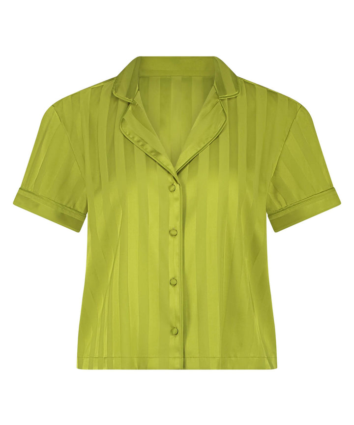 Jacket SS Satin Jacquard - Lima Bean Green