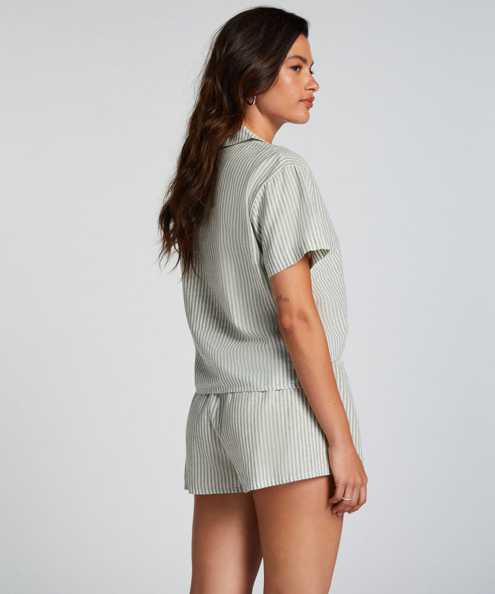 Jacket SS Linen Stripe - Ponderosa Pine