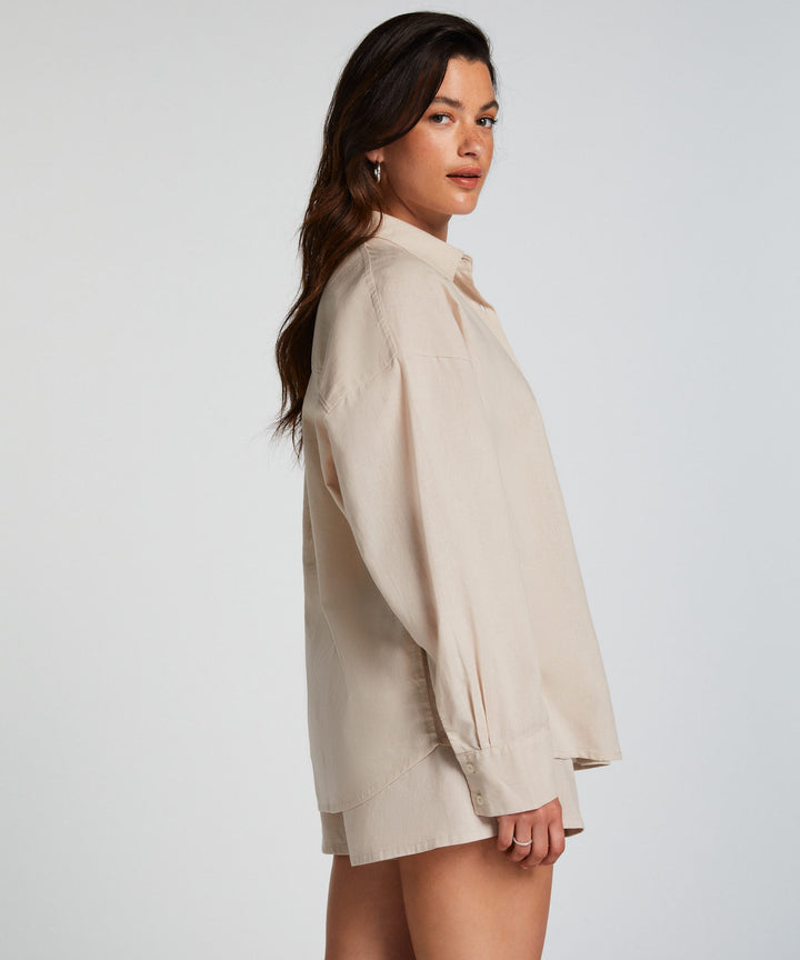 Jacket LS Linen - Almond Peach