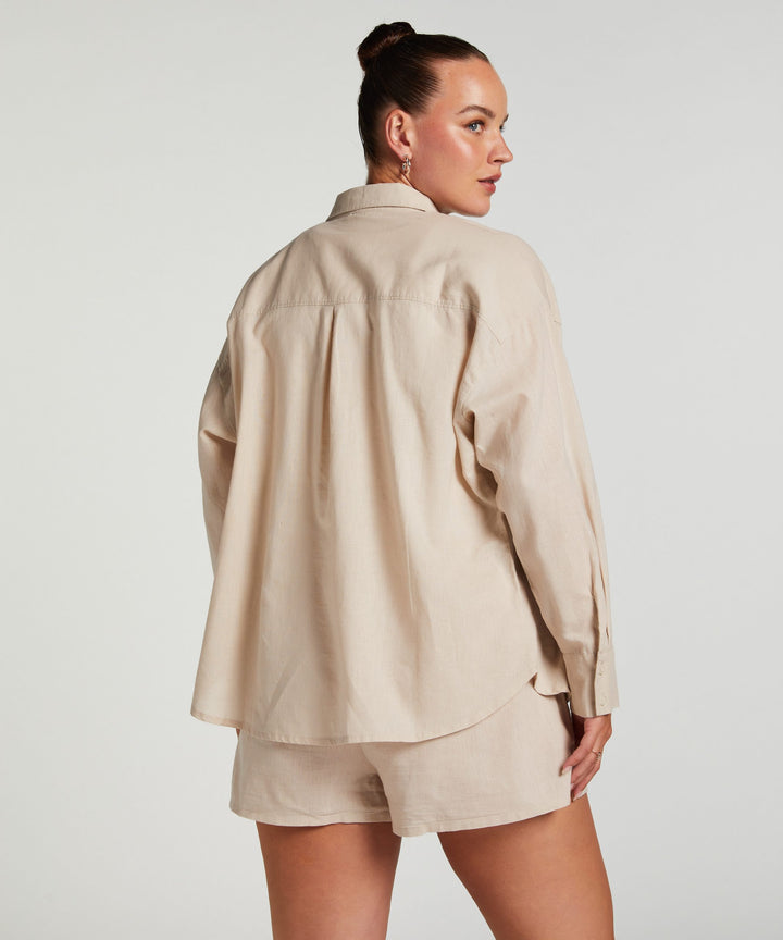 Short Linen - Almond Peach