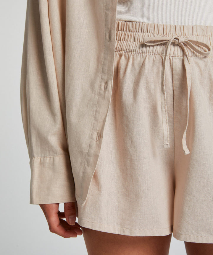 Short Linen - Almond Peach
