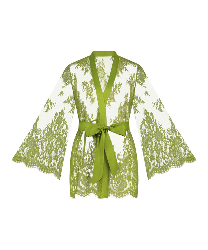 Kimono Allover Lace Isabella - Lima Bean Green