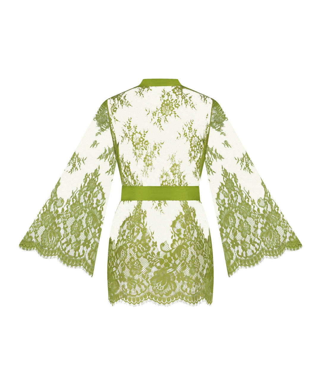Kimono Allover Lace Isabella - Lima Bean Green