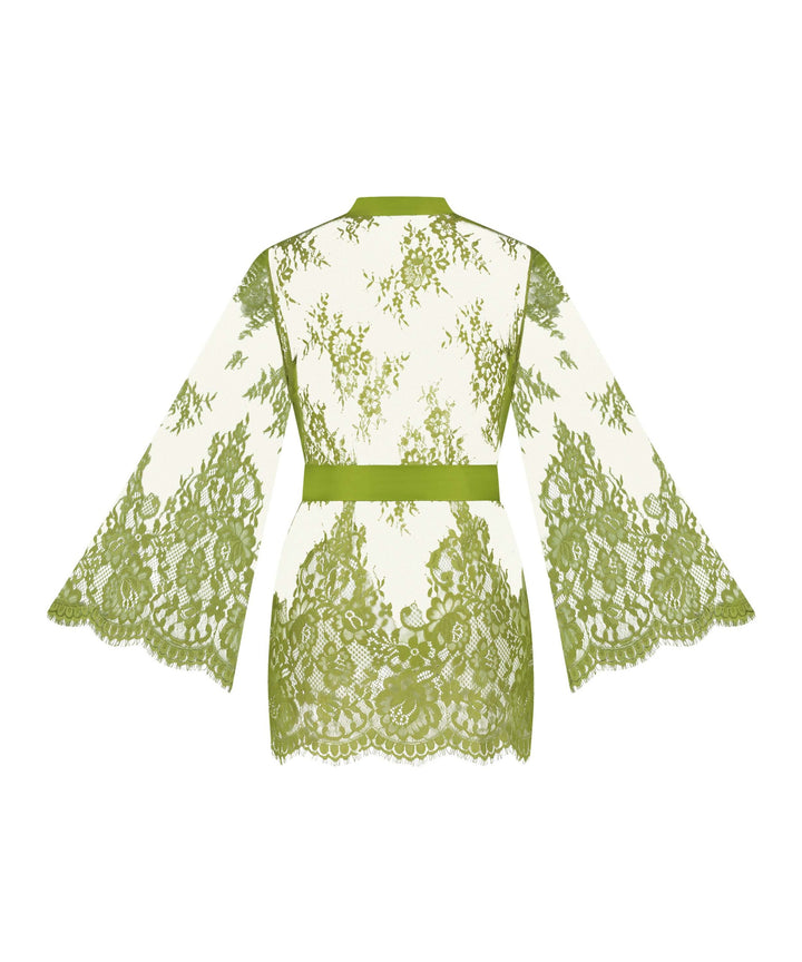 Kimono Allover Lace Isabella - Lima Bean Green