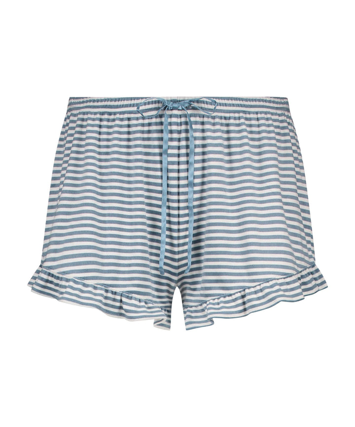 Short Velours Ruffle Stripe - Coronet Blue