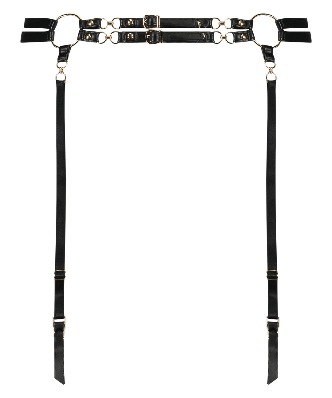 FAYE SUSPENDERBELT - Caviar