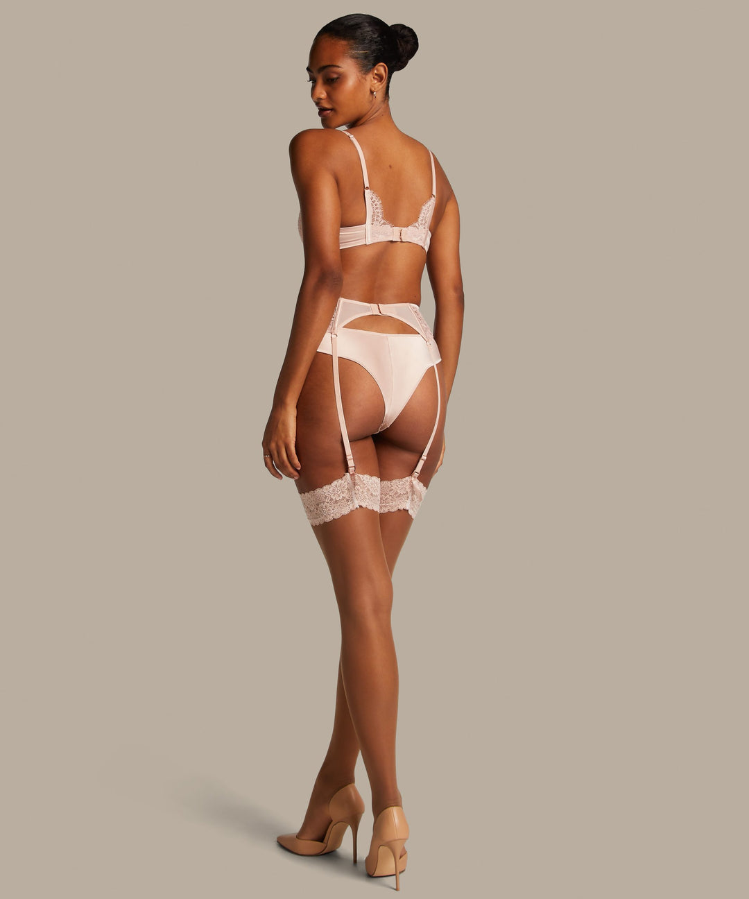 ST 15DEN Noir AL Chalice Floral - Nude