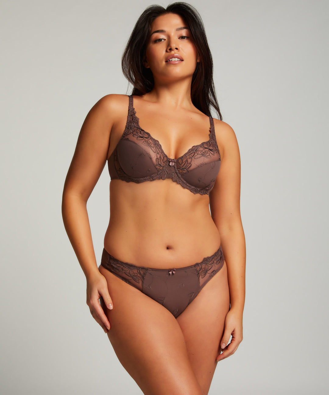 Diva Non-Padded Underwired Bra - Peppercorn